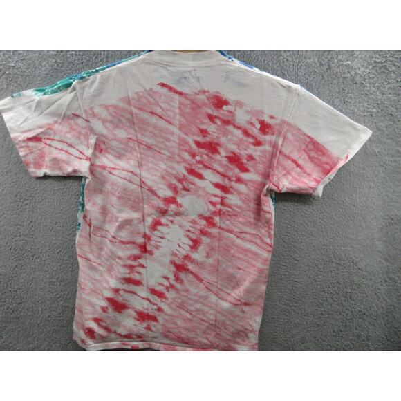 Vintage WILD OATS Men's Large Blue & Green Tie Dye T-shirt Made USA - Picture 10 of 16